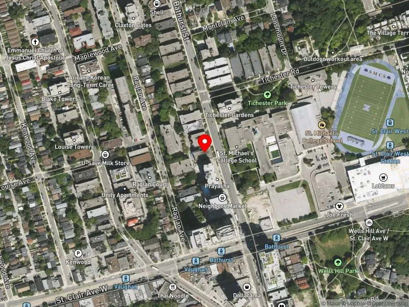 RentSafeTO apartment evaluation satellite view of 1510 BATHURST ST in Toronto-St. Paul's, Toronto