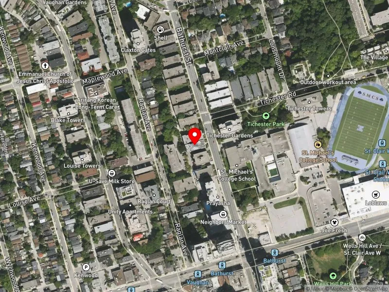 RentSafeTO apartment evaluation satellite view of 1520 BATHURST ST in Toronto-St. Paul's, Toronto