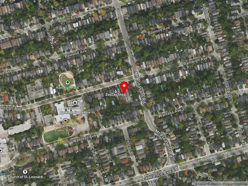 RentSafeTO apartment evaluation satellite view of 153 RANLEIGH AVE in Don Valley West, Toronto