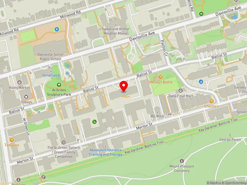 RentSafeTO apartment evaluation map view of 155 BALLIOL ST in Toronto-St. Paul's, Toronto
