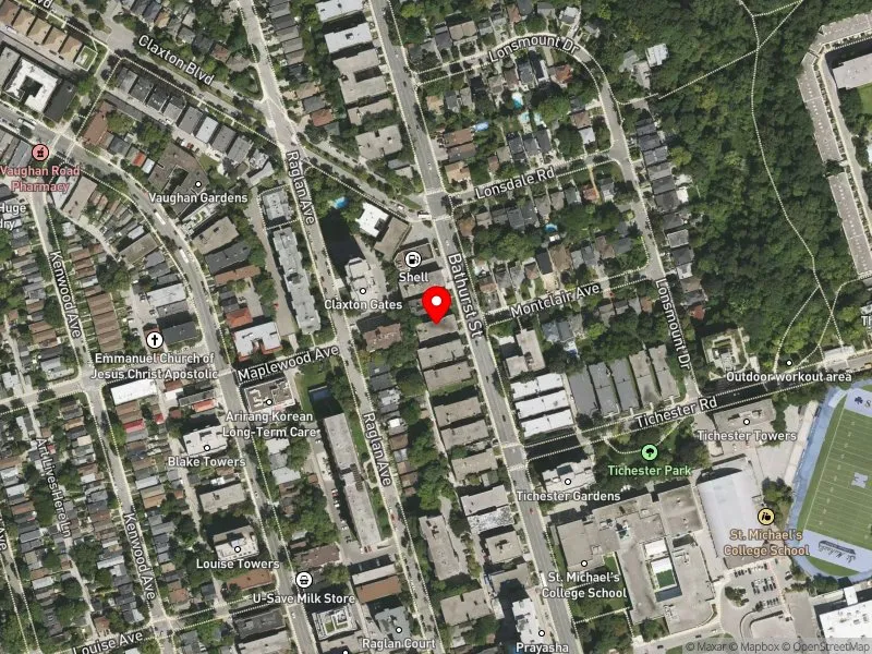 RentSafeTO apartment evaluation satellite view of 1576 BATHURST ST in Toronto-St. Paul's, Toronto