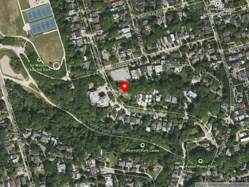 RentSafeTO apartment evaluation satellite view of 159 RUSSELL HILL RD in Toronto-St. Paul's, Toronto