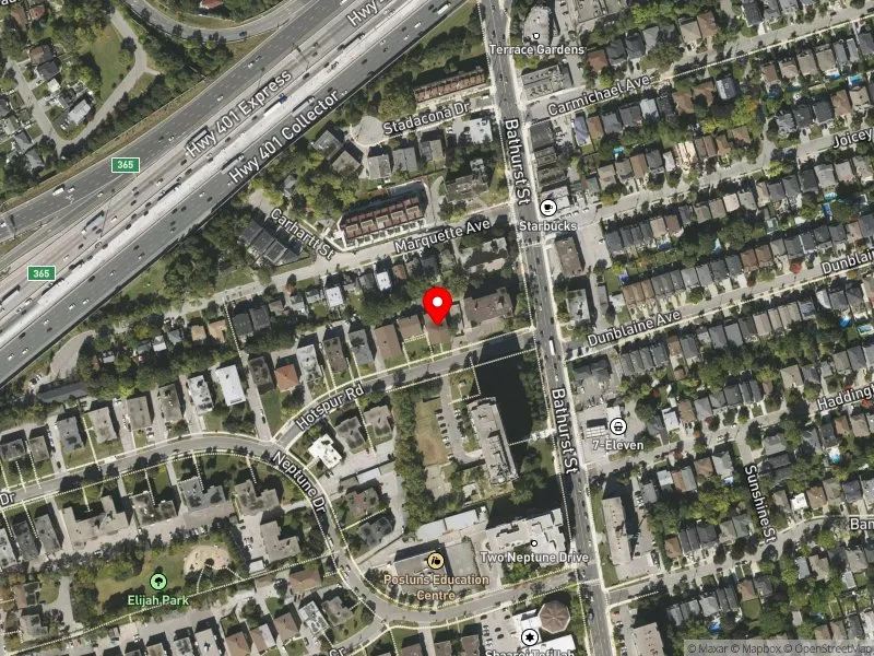 RentSafeTO apartment evaluation satellite view of 16 HOTSPUR RD in Eglinton-Lawrence, Toronto