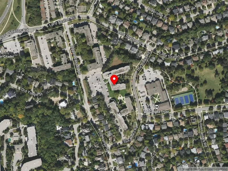 RentSafeTO apartment evaluation satellite view of 16 THE LINKS RD in Don Valley West, Toronto