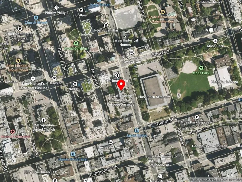 RentSafeTO apartment evaluation satellite view of 160 JARVIS ST in Toronto Centre, Toronto