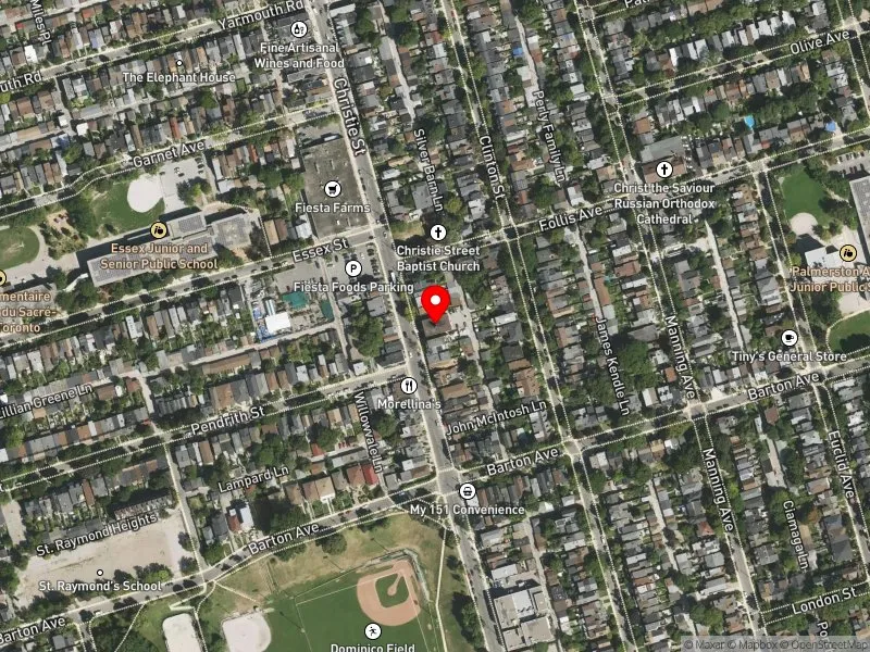 RentSafeTO apartment evaluation satellite view of 161 CHRISTIE ST in University-Rosedale, Toronto