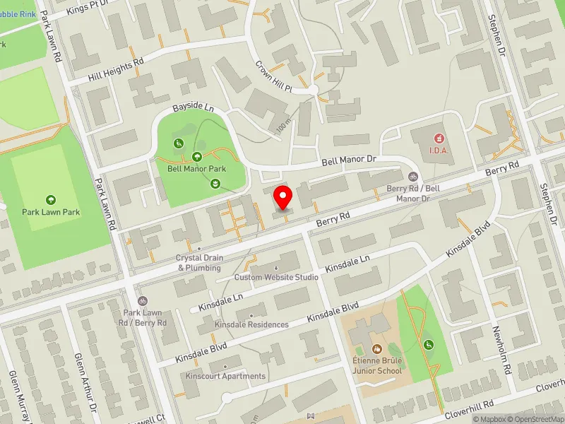 RentSafeTO apartment evaluation map view of 164 BERRY RD in Etobicoke-Lakeshore, Toronto