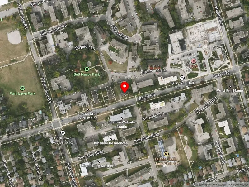 RentSafeTO apartment evaluation satellite view of 164 BERRY RD in Etobicoke-Lakeshore, Toronto