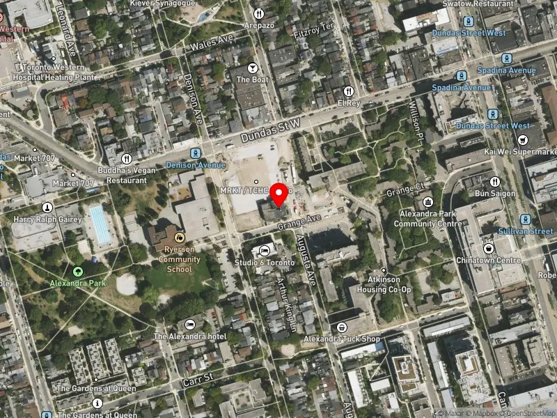 RentSafeTO apartment evaluation satellite view of 164 GRANGE AVE in Spadina-Fort York, Toronto