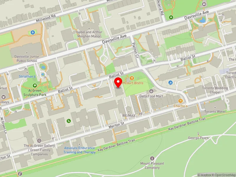 RentSafeTO apartment evaluation map view of 165 BALLIOL ST in Toronto-St. Paul's, Toronto