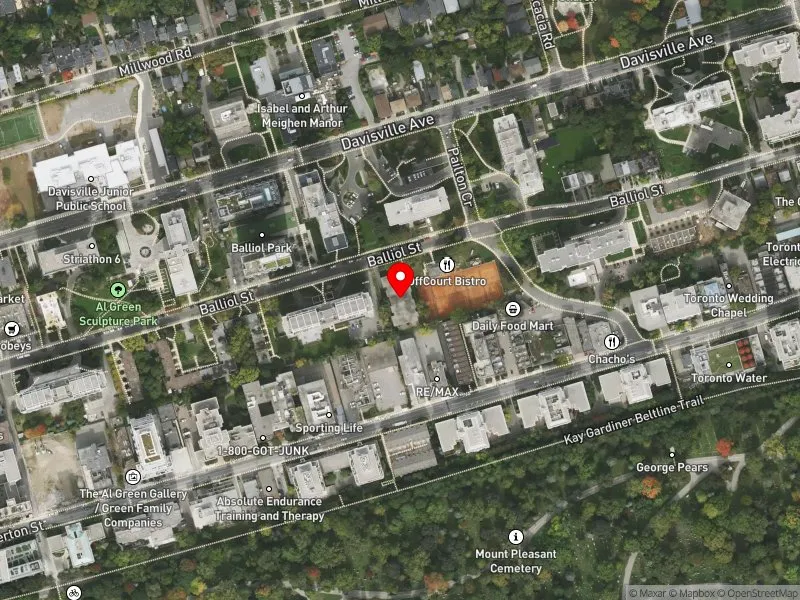 RentSafeTO apartment evaluation satellite view of 165 BALLIOL ST in Toronto-St. Paul's, Toronto