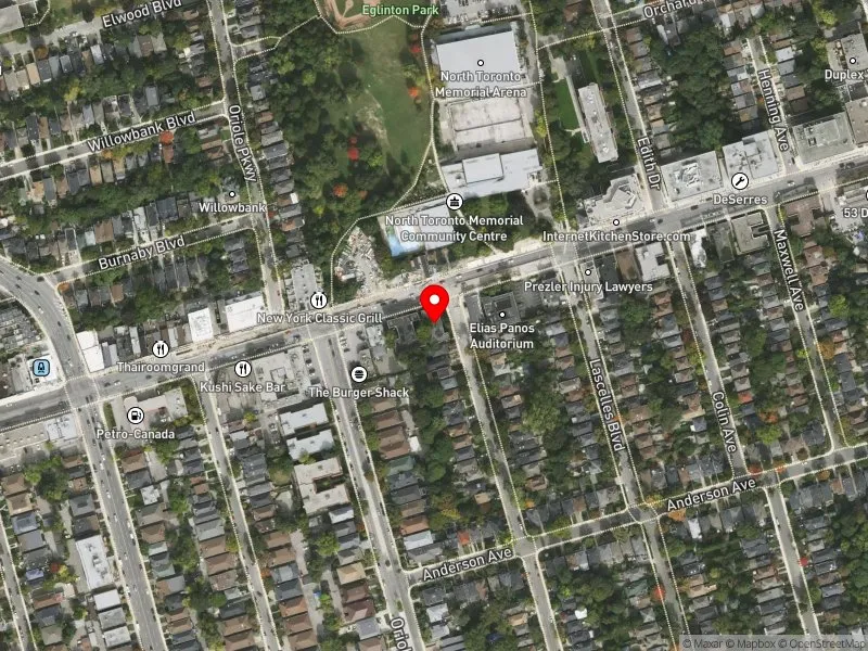 RentSafeTO apartment evaluation satellite view of 166 EASTBOURNE AVE in Toronto-St. Paul's, Toronto