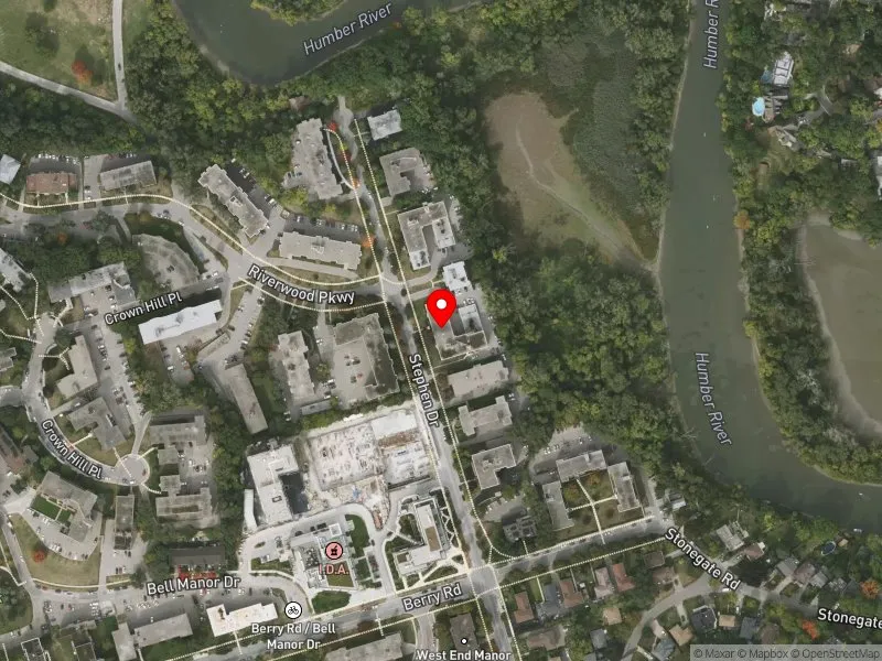 RentSafeTO apartment evaluation satellite view of 167 STEPHEN DR in Etobicoke-Lakeshore, Toronto