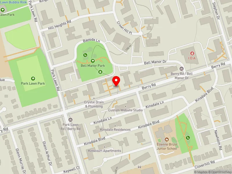 RentSafeTO apartment evaluation map view of 168 BERRY RD in Etobicoke-Lakeshore, Toronto