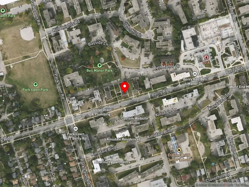 RentSafeTO apartment evaluation satellite view of 168 BERRY RD in Etobicoke-Lakeshore, Toronto