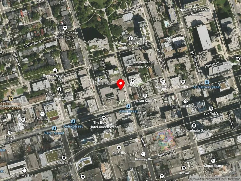 RentSafeTO apartment evaluation satellite view of 168 JOHN ST in Spadina-Fort York, Toronto