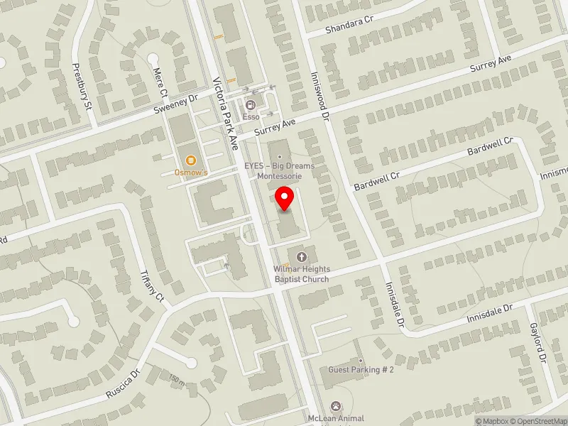 RentSafeTO apartment evaluation map view of 1689 VICTORIA PARK AVE in Scarborough Centre, Toronto