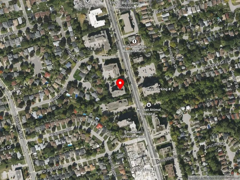 RentSafeTO apartment evaluation satellite view of 1698 VICTORIA PARK AVE in Don Valley East, Toronto
