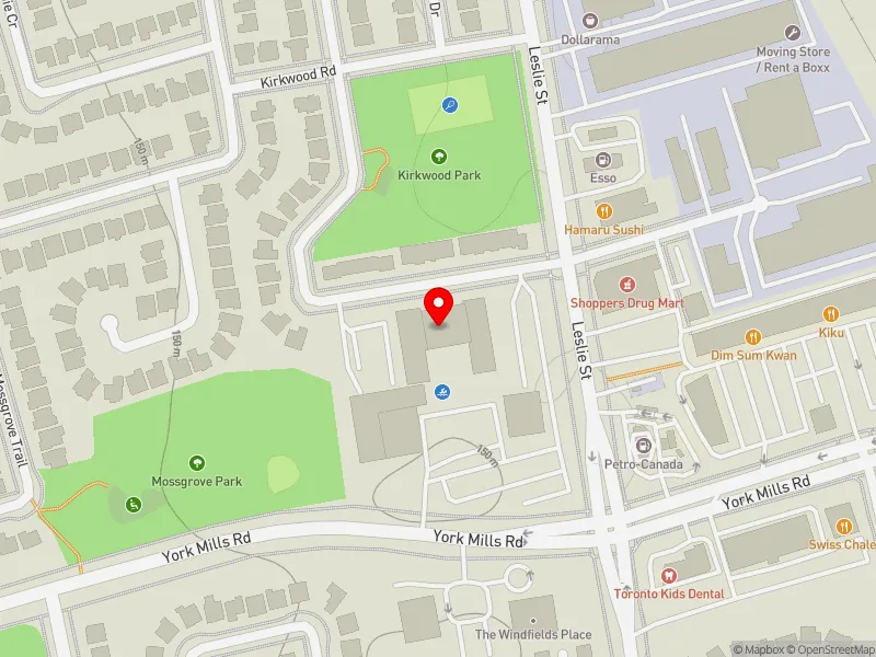 RentSafeTO apartment evaluation map view of 17 FARMSTEAD RD in Don Valley West, Toronto