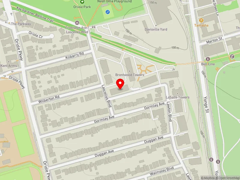 RentSafeTO apartment evaluation map view of 17 LASCELLES BLVD in Toronto-St. Paul's, Toronto