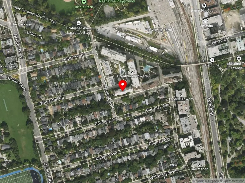 RentSafeTO apartment evaluation satellite view of 17 LASCELLES BLVD in Toronto-St. Paul's, Toronto