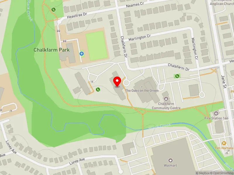 RentSafeTO apartment evaluation map view of 170 CHALKFARM DR in Humber River-Black Creek, Toronto