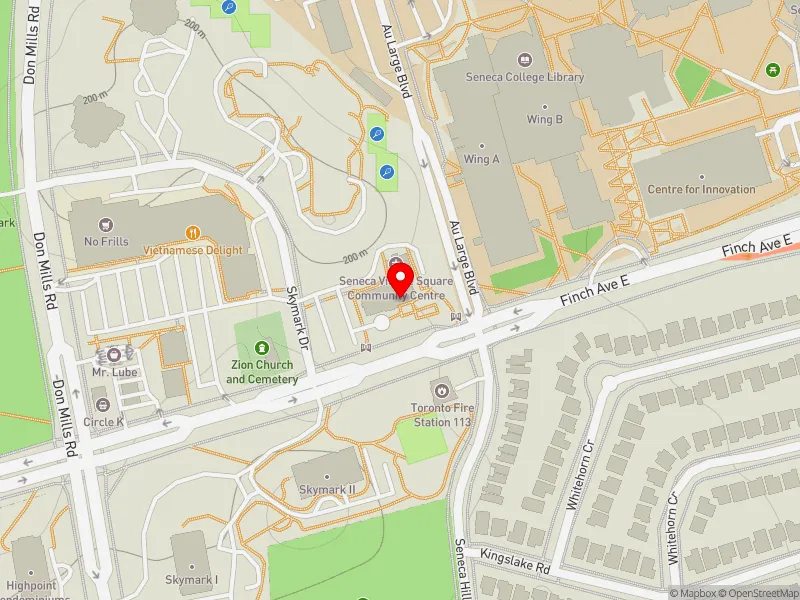 RentSafeTO apartment evaluation map view of 1700 FINCH AVE E in Don Valley North, Toronto