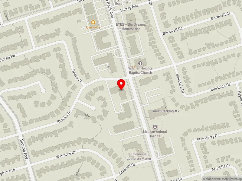 RentSafeTO apartment evaluation map view of 1700 VICTORIA PARK AVE in Don Valley East, Toronto