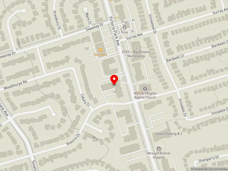 RentSafeTO apartment evaluation map view of 1704 VICTORIA PARK AVE in Don Valley East, Toronto