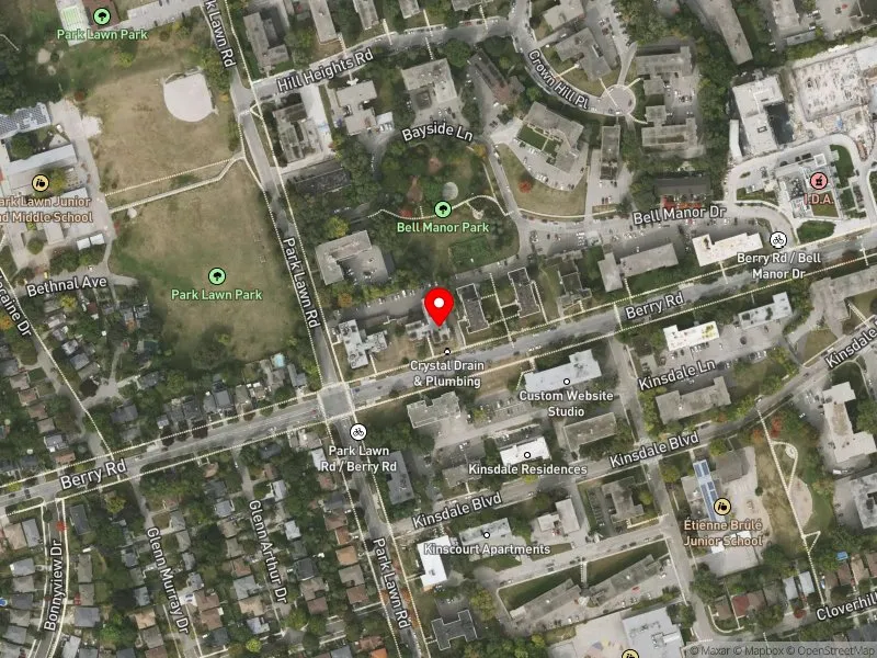 RentSafeTO apartment evaluation satellite view of 172 BERRY RD in Etobicoke-Lakeshore, Toronto