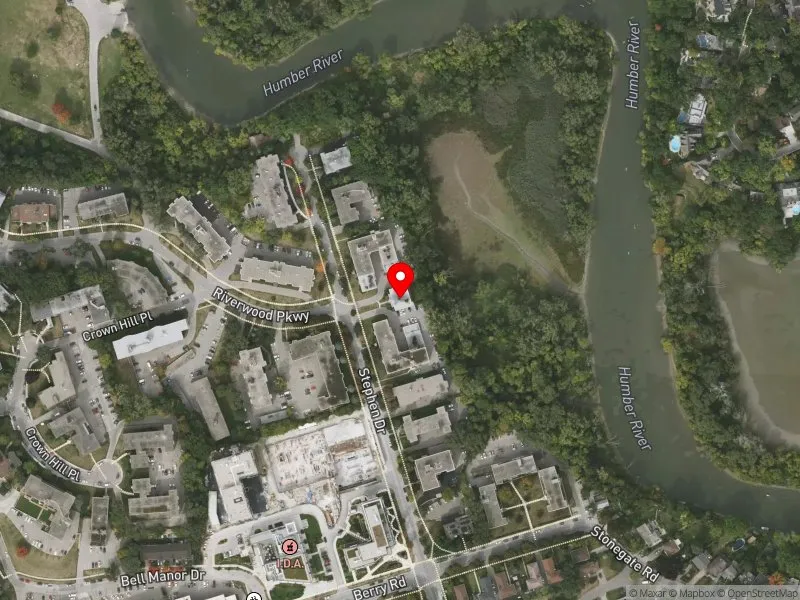 RentSafeTO apartment evaluation satellite view of 173 STEPHEN DR in Etobicoke-Lakeshore, Toronto