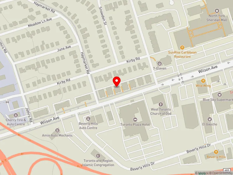 RentSafeTO apartment evaluation map view of 1746 WILSON AVE in Humber River-Black Creek, Toronto