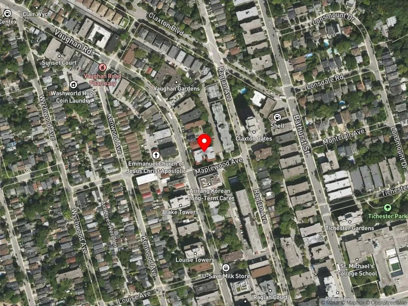 RentSafeTO apartment evaluation satellite view of 175 VAUGHAN RD in Toronto-St. Paul's, Toronto