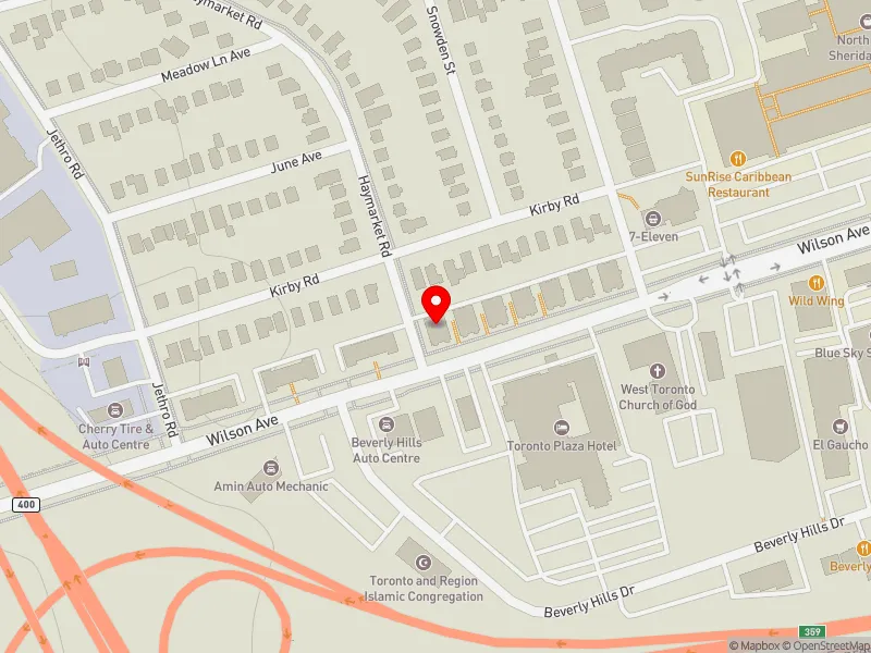 RentSafeTO apartment evaluation map view of 1750 WILSON AVE in Humber River-Black Creek, Toronto