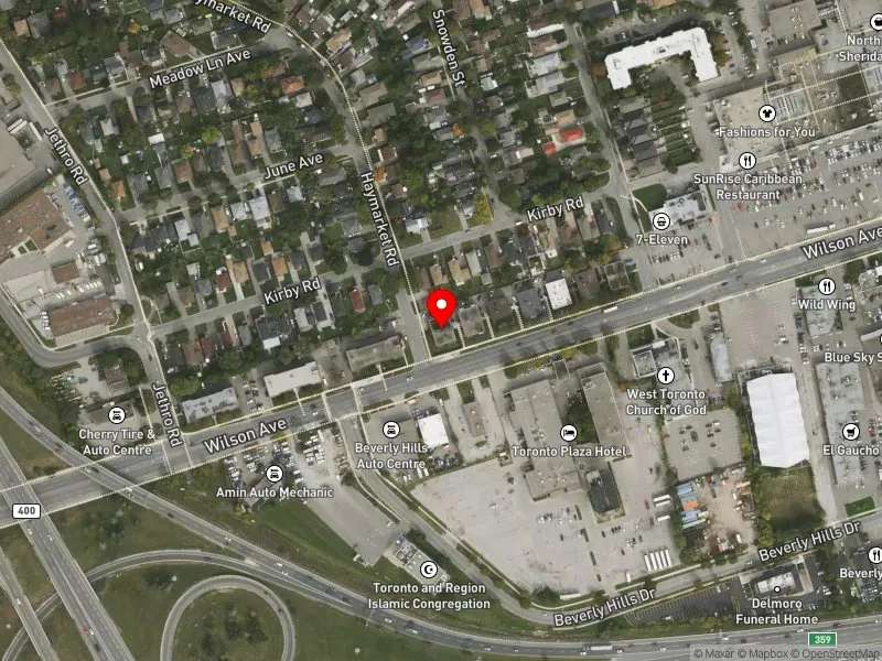 RentSafeTO apartment evaluation satellite view of 1750 WILSON AVE in Humber River-Black Creek, Toronto
