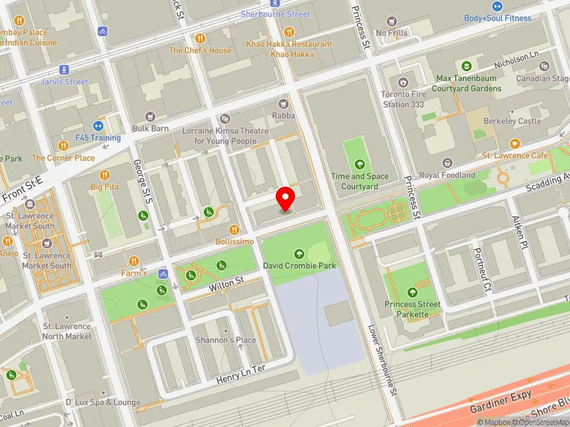 RentSafeTO apartment evaluation map view of 176 THE ESPLANADE in Toronto Centre, Toronto