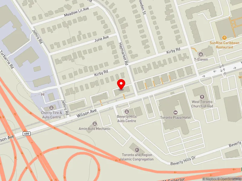 RentSafeTO apartment evaluation map view of 1760 WILSON AVE in Humber River-Black Creek, Toronto
