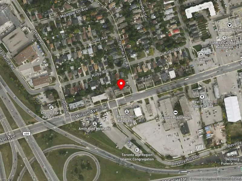 RentSafeTO apartment evaluation satellite view of 1760 WILSON AVE in Humber River-Black Creek, Toronto