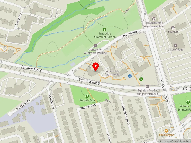 RentSafeTO apartment evaluation map view of 1770 EGLINTON AVE E in Don Valley East, Toronto