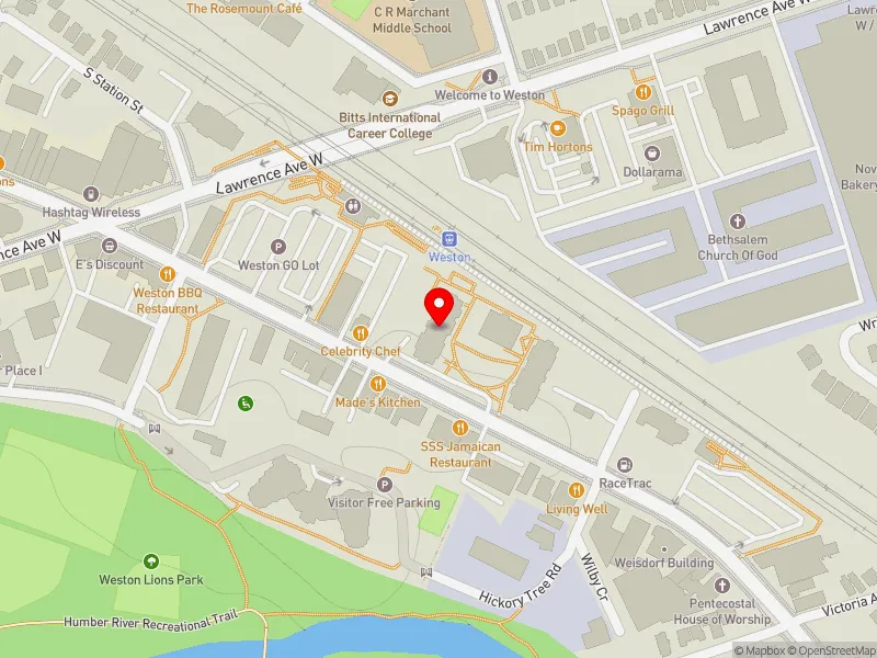 RentSafeTO apartment evaluation map view of 1775 WESTON RD in York South-Weston, Toronto