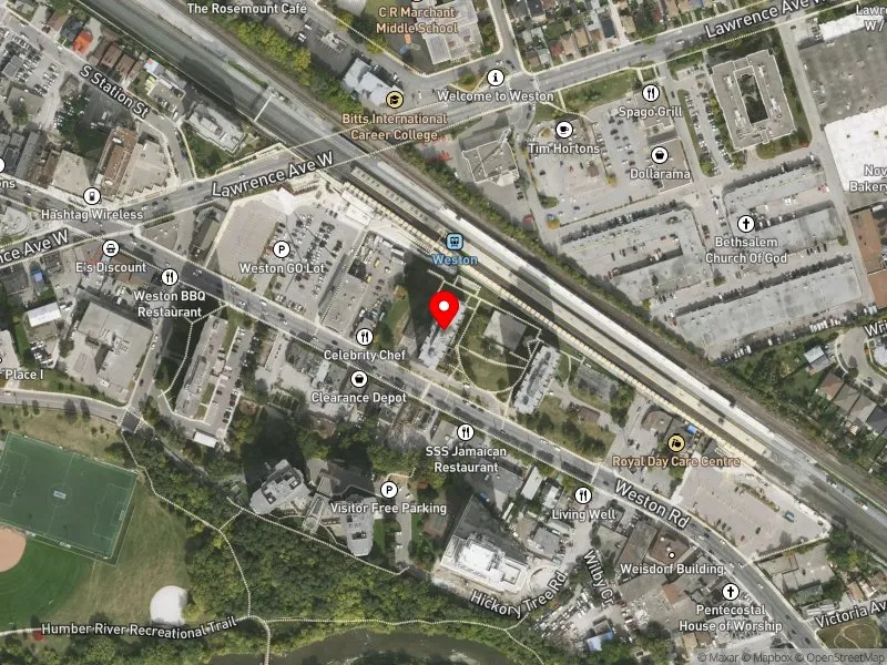 RentSafeTO apartment evaluation satellite view of 1775 WESTON RD in York South-Weston, Toronto