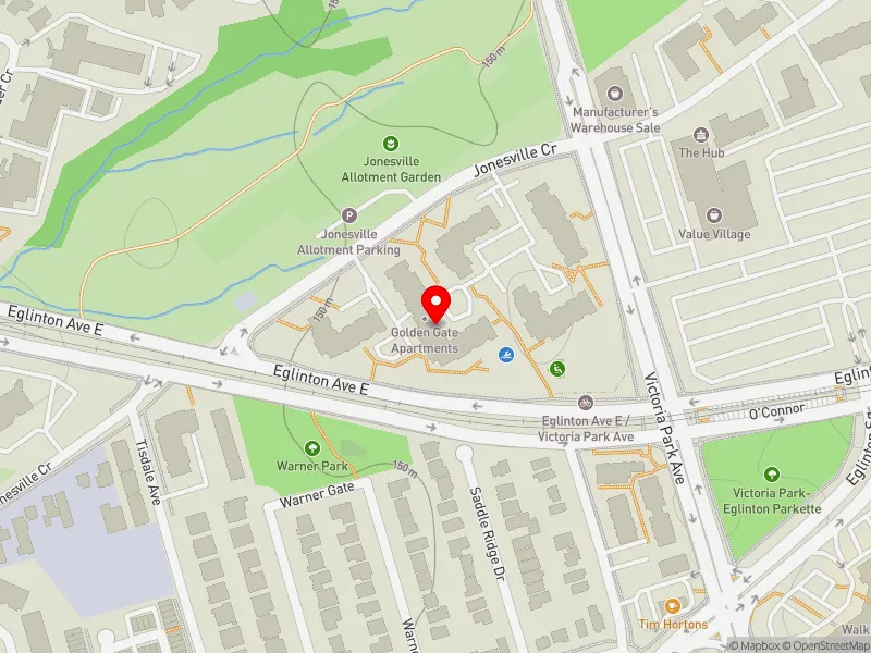 RentSafeTO apartment evaluation map view of 1780 EGLINTON AVE E in Don Valley East, Toronto