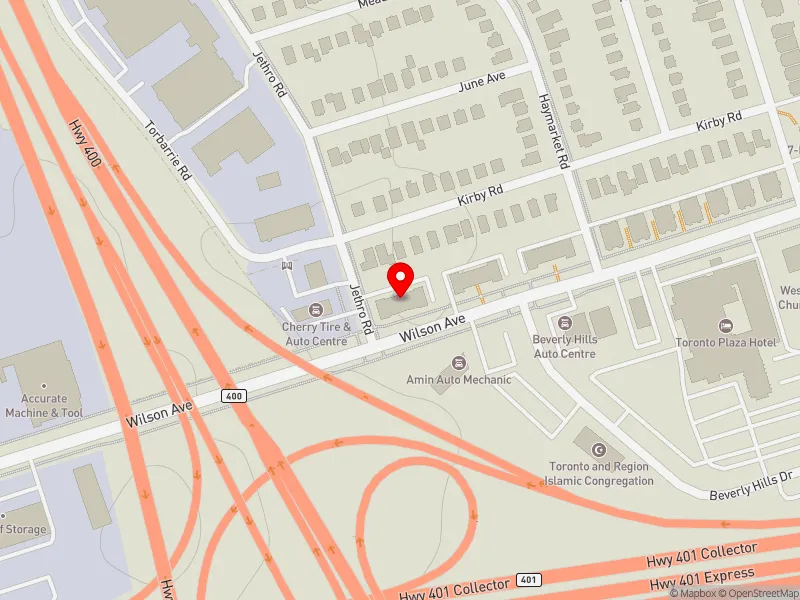 RentSafeTO apartment evaluation map view of 1780 WILSON AVE in Humber River-Black Creek, Toronto