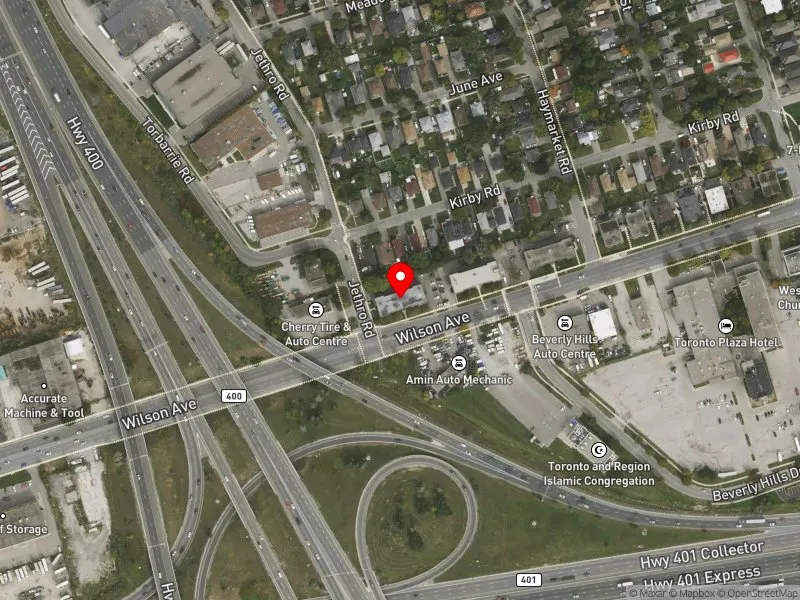 RentSafeTO apartment evaluation satellite view of 1780 WILSON AVE in Humber River-Black Creek, Toronto