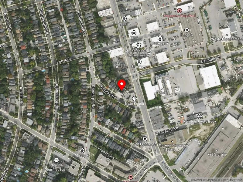 RentSafeTO apartment evaluation satellite view of 18 KENRAE RD in Don Valley West, Toronto