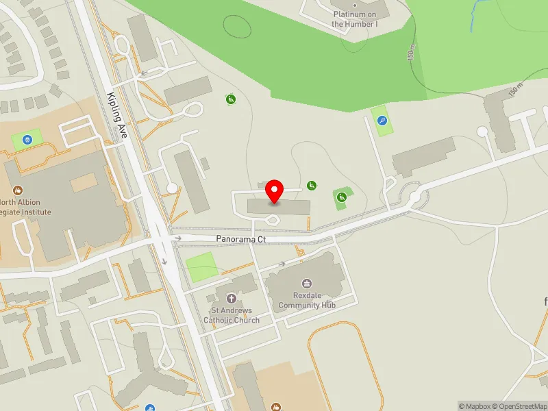 RentSafeTO apartment evaluation map view of 18 PANORAMA CRT in Etobicoke North, Toronto