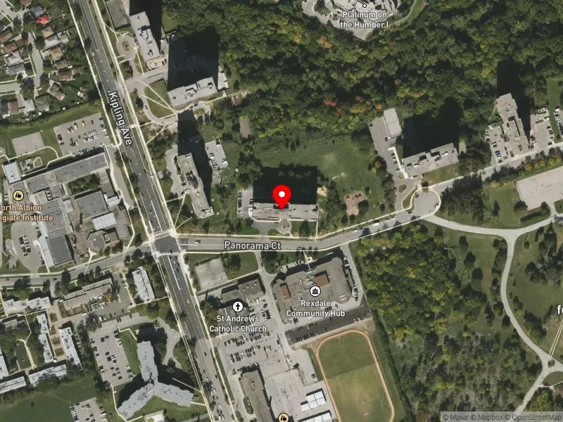 RentSafeTO apartment evaluation satellite view of 18 PANORAMA CRT in Etobicoke North, Toronto