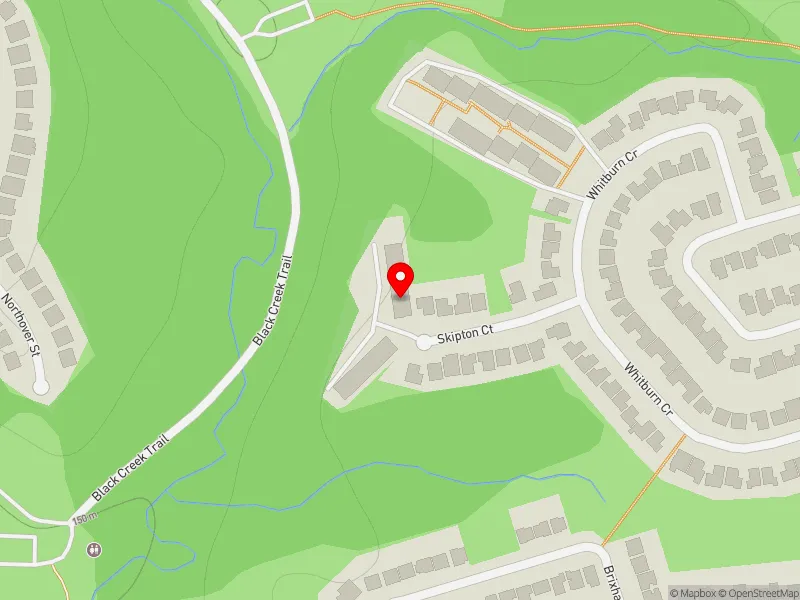 RentSafeTO apartment evaluation map view of 18 SKIPTON CRT in York Centre, Toronto