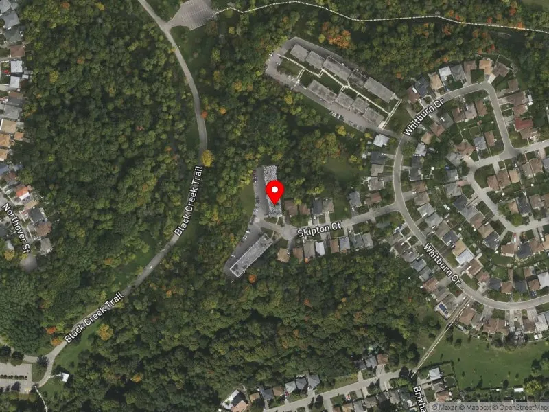 RentSafeTO apartment evaluation satellite view of 18 SKIPTON CRT in York Centre, Toronto