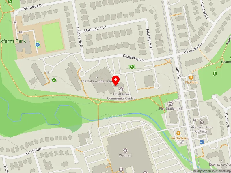 RentSafeTO apartment evaluation map view of 180 CHALKFARM DR in Humber River-Black Creek, Toronto